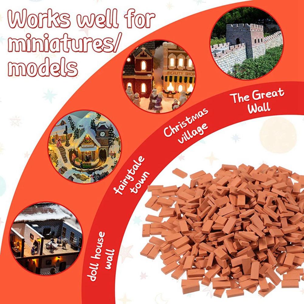 50pcs Landscaping Decorations Clay Miniatures Mini Figurine Tiny Ornament Mini Bricks