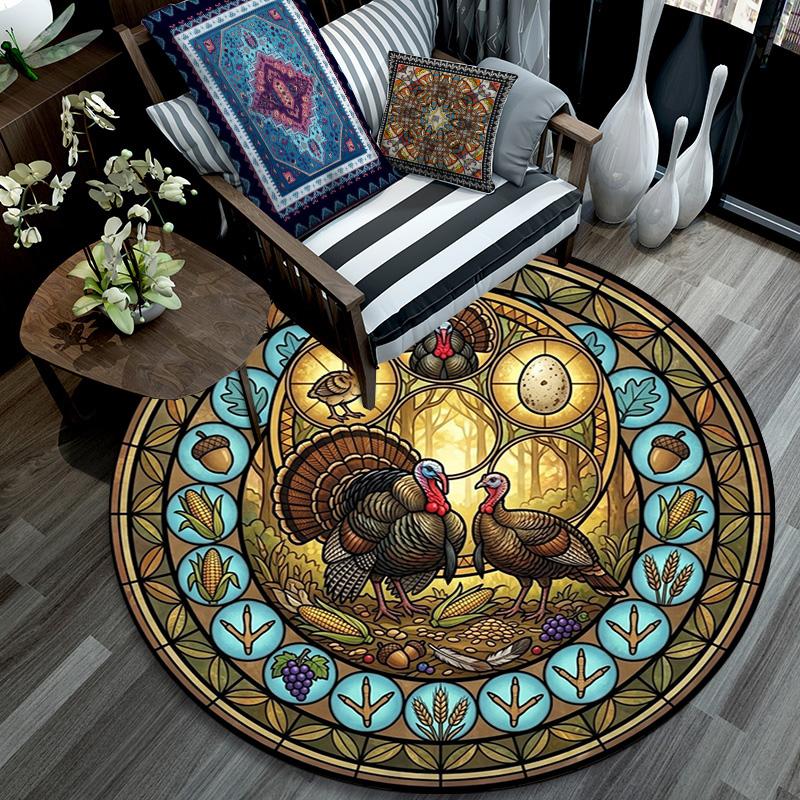 Bird Life Cycle Round Area Rug Under Office Chairs Bedroom Living Room Home Decor