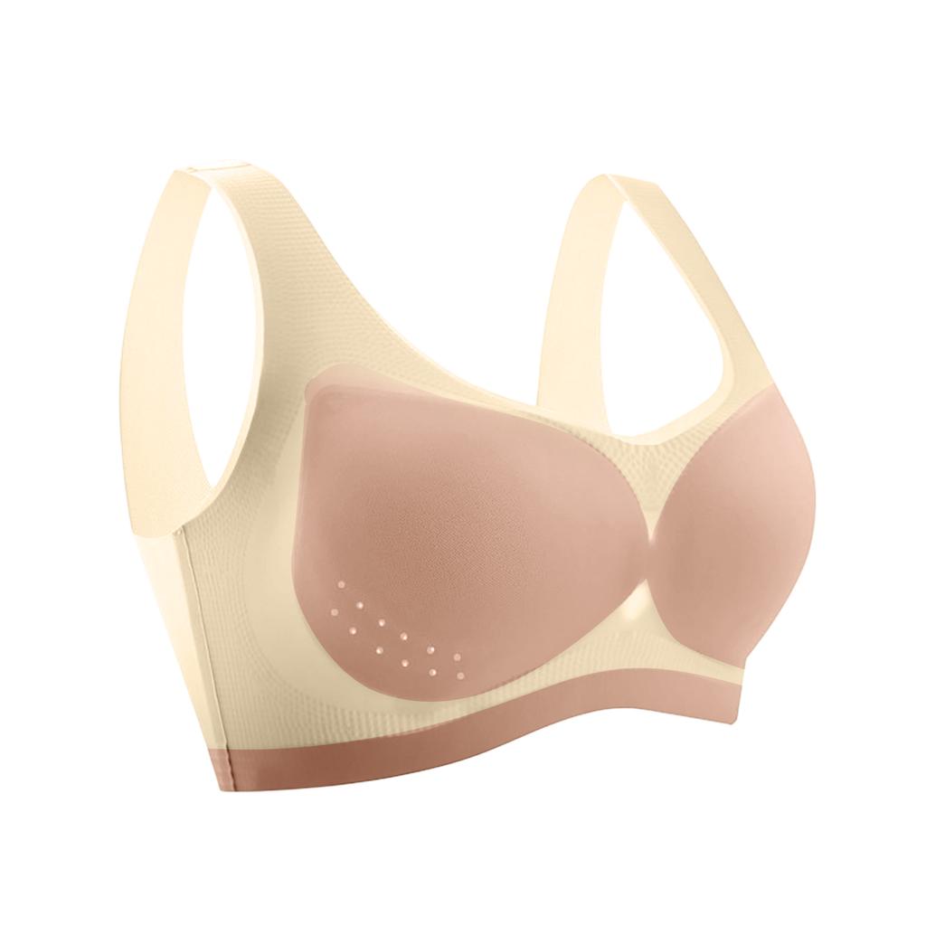 Women's Seamless Wireless Push-Up Bra with Breathable Backless Design for Everyday Wear