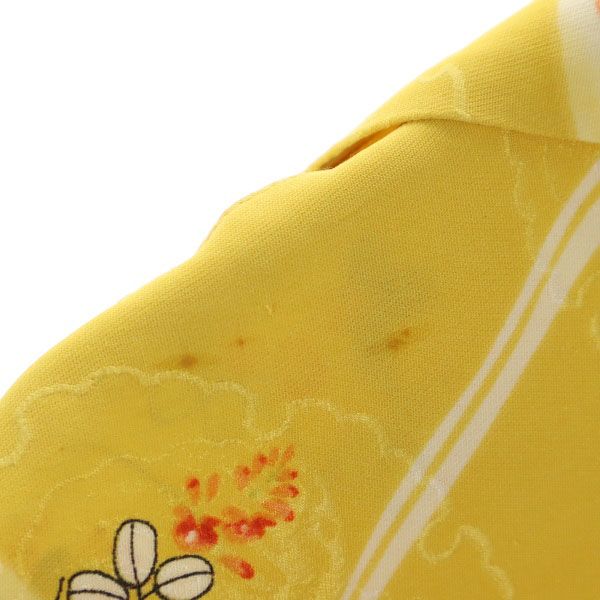 MAKANALEI Goldfish pattern Short sleeve Aloha shirt S Yellow Open collar Men's Used