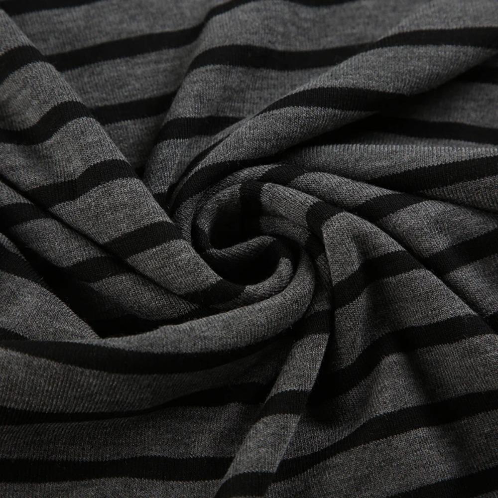 Dámské tričko s dlouhým rukávem, základní střih, s odhalenými rameny a výstřihem do V, korejský pouliční styl, jaro/podzim, Y2K, šedé