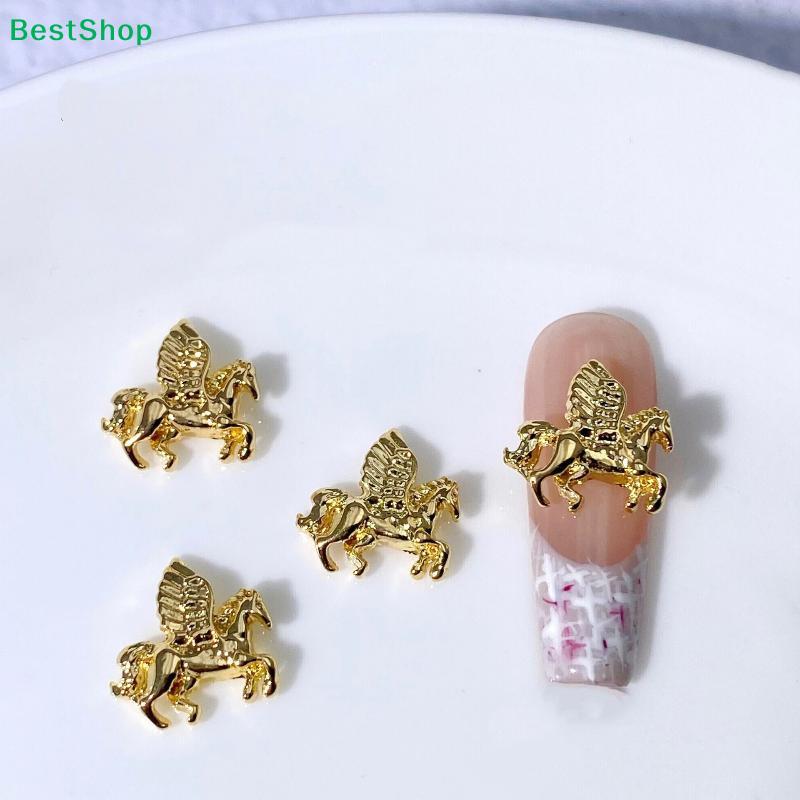 3DCartoon Alloy Pony Nail Accessories Stylish Three-dimensional Horse Nail Decoration For Girls Manicure Accessories