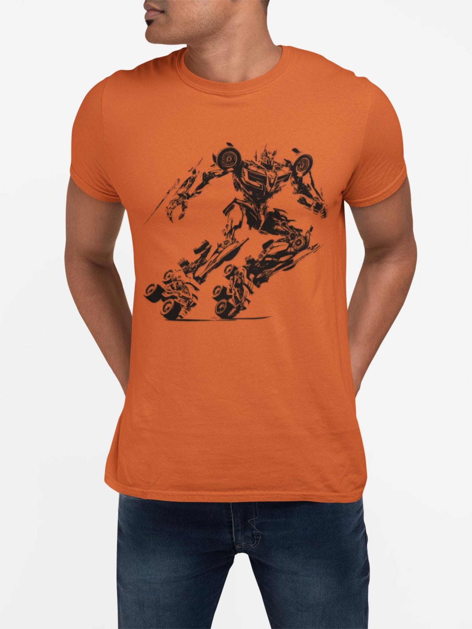 Playful Transformer Robot Roller Skates T-Shirt M