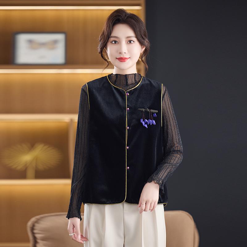 

2026 Trendy Velvet Slimming Vest - New Chinese Style for Women 5XL, recommended for 150-165 jin фиолетовый