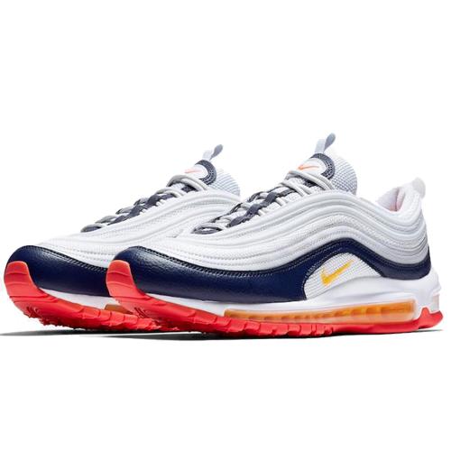 New Nike Air Max 97 Midnight Navy Racer Pink Laser Orange Women's 921733-015