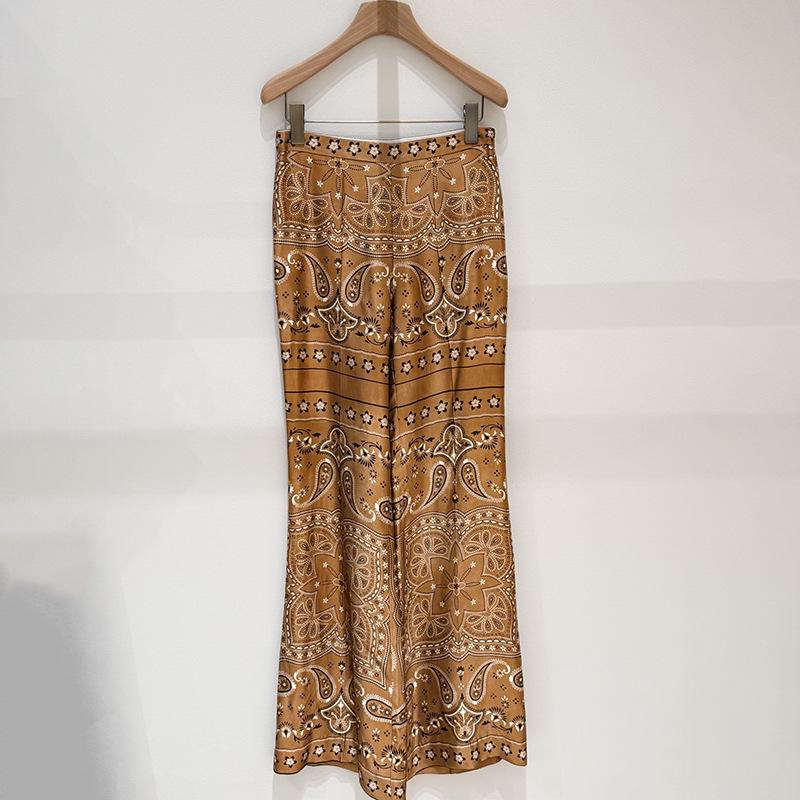 

French Niche Retro Paisley Sleeveless Maxi Dress & Wide-Leg Pants (Spring/Summer 2026) YS026 M