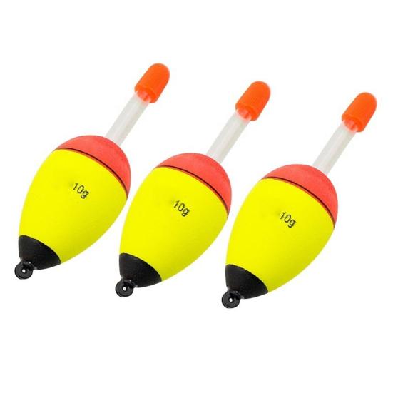 3Pcs 2.2-4.4g EVA Buoy Luminous Float Fish Bait Detector Fishing Accessories