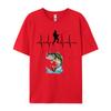 Clothing 2024 Newest Fisher Ekg Tshirts Pure Cotton Outdoor Tops Shirt for Men TShirt Group Printed TShirt