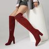 Women Thigh High Boots Grainy Sequin Bling Bling Over the Knee Boots Back Lace Up Sung Fit Casual Heels Shoes