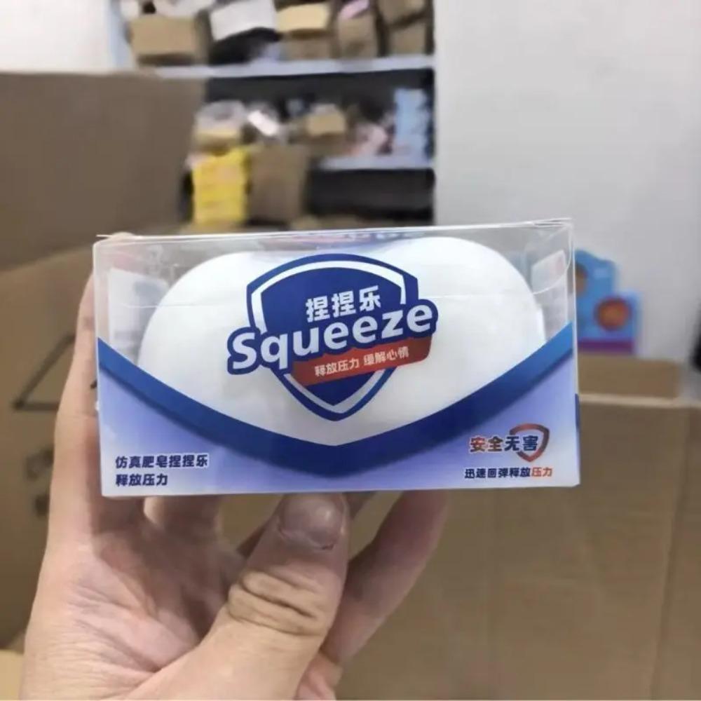 New Blandito Original Slow Rebound Soap Toy, Stress Reliever, Soft Simulated Soap Pressing Design, Relaxing Toy!