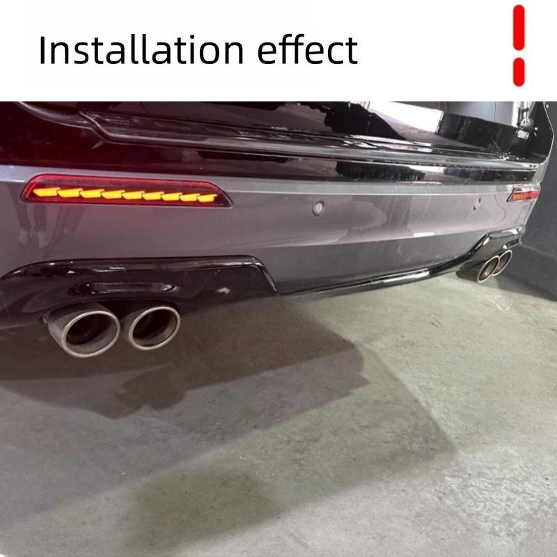 Adjustable dual outlet straight section curved section stainless steel exhaust tailpipe 63-76mm one out of two car modification