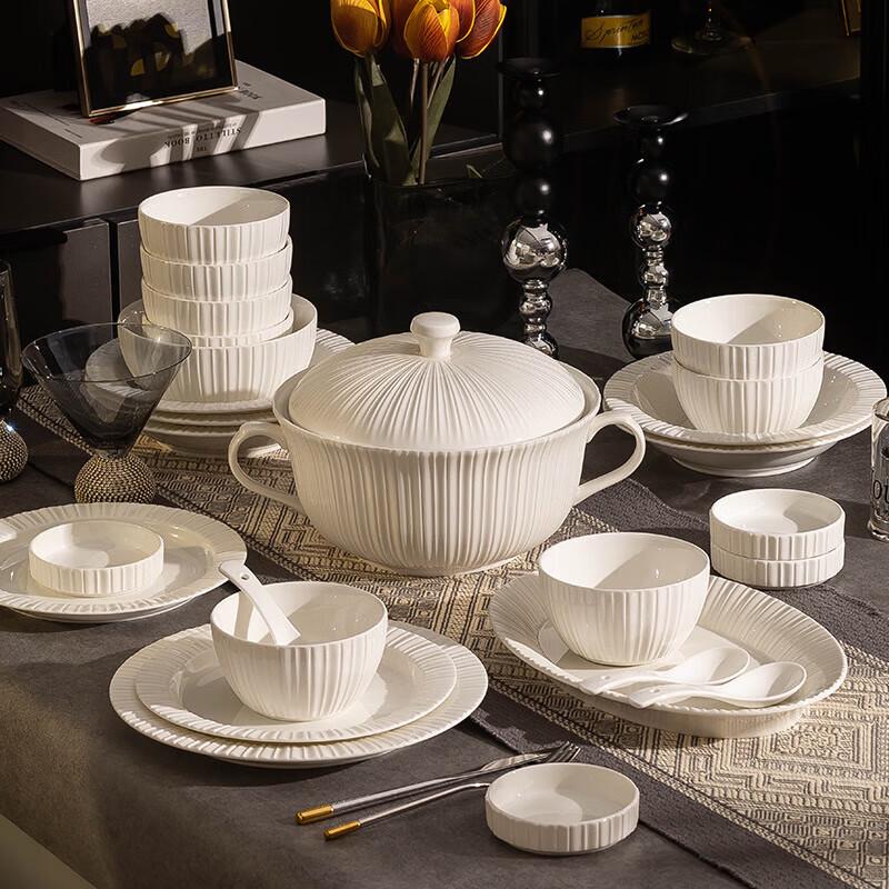 Jingdezhen Light Luxury Bone China Dinnerware Set