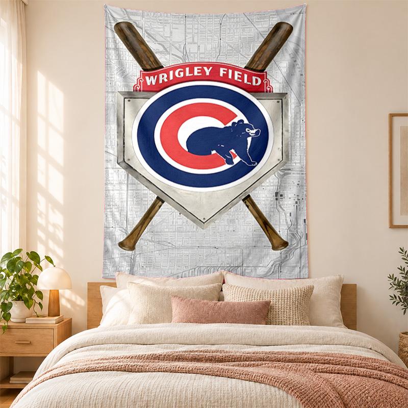 Chicago Cubs Tapestry Highquality for Decorating Living Room Bedroom Dorm Walls Ideal As Bedroom Wallart Orholiday Gift