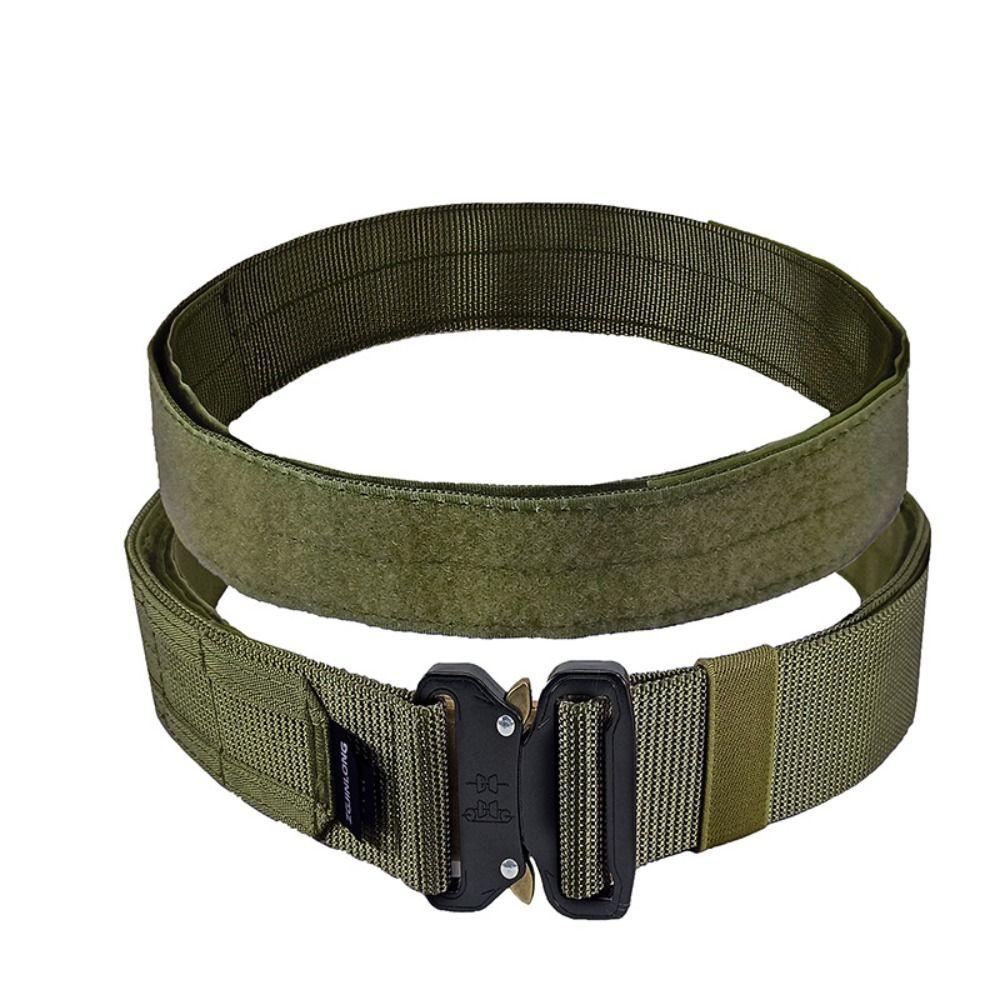 Adjustable Men's Training Belt Metal Buckle Outdoor Waist Bands Casual Nylon Braided Belt