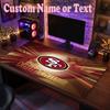 Tappetino Mouse Personalizzato con Nome Testo San Francisco 49ers, Tappetino Mouse Grande per Scrivania Regalo Personalizzato per Ufficio Domestico