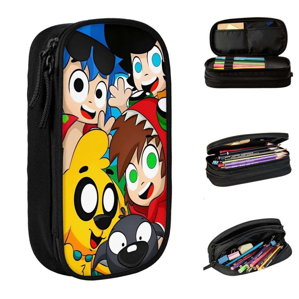 Mikecracked Pencil Case Back To School Pencil Cases Double Layer Students Kawaii University Pencil Pouch School Supplies