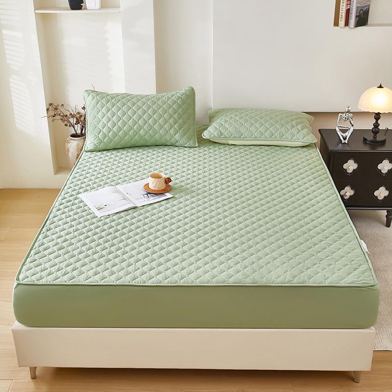 Class A Waterproof Quilted Mattress Protector - Dustproof, Skin-Friendly, Single/Double Bed Cover.