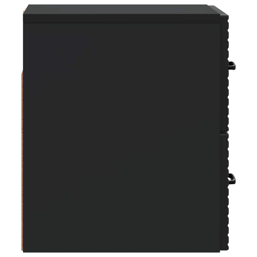Wall Mounted Nightstand Black 34.5 x 33 x 40 cm