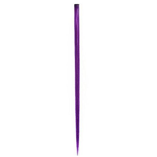 Women's Multi-Color Long Straight Synthetic Clip Extensions Piece In Hair