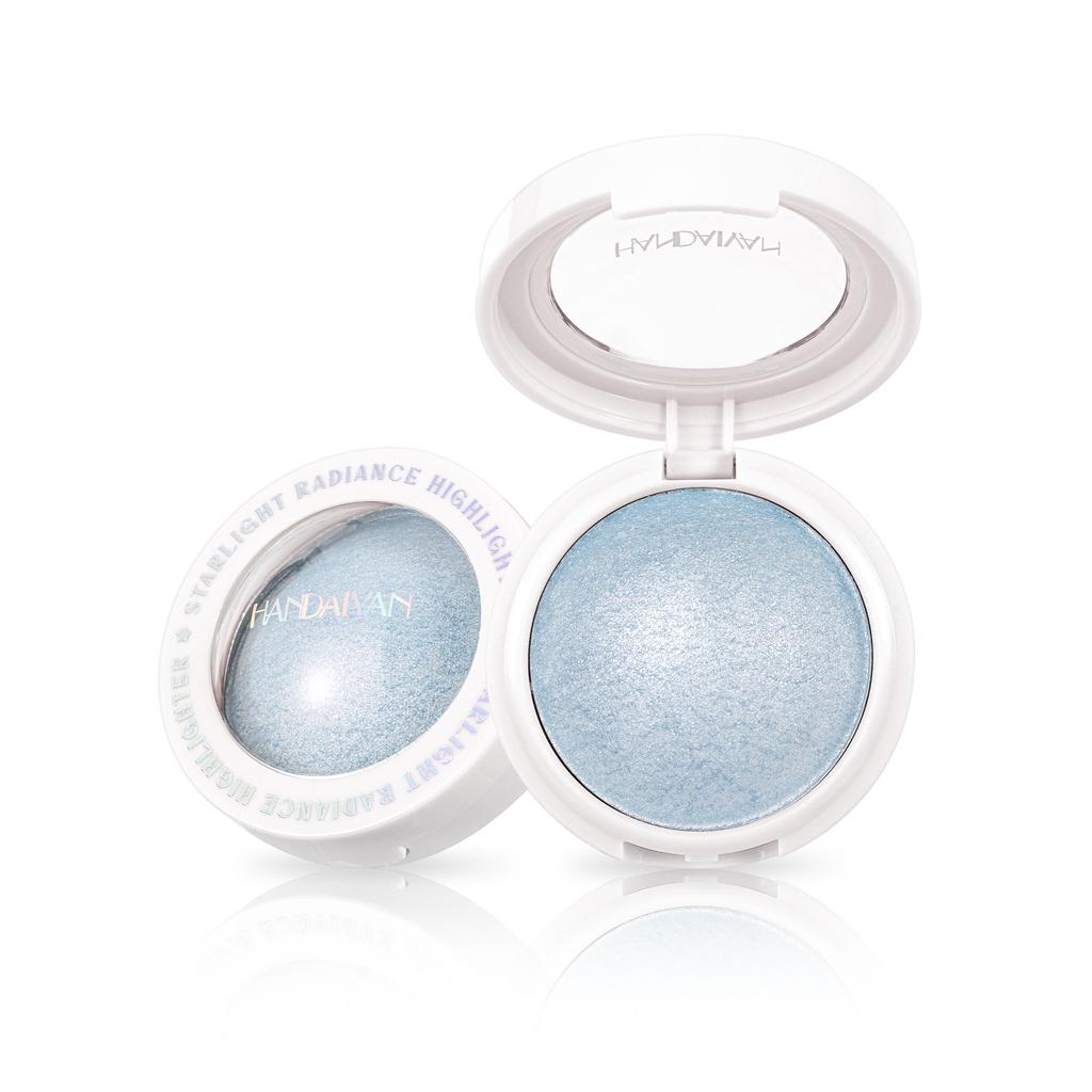 Langanhaltender Wasserfester Feiner Schimmer Highlighter, Natürlicher Glänzender Effekt, Kontur Aufhellen und Gesicht Modifizieren, Perlenschimmer Glattes Gebackenes Puder