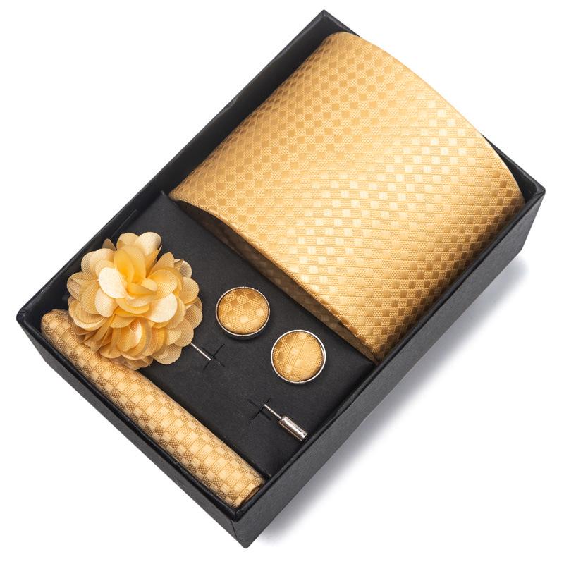 Herren Formale 8cm Krawatte Sechsteiliges Geschenkbox-Set für Bräutigam und Geschäftliche Anlässe