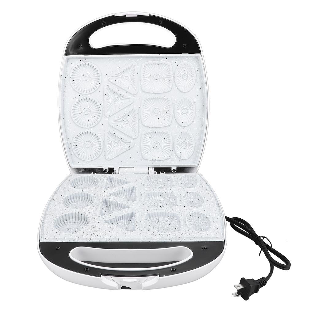 Elektrisk kakebaker med sikkerhetshåndtak Kompakt anti-klebe 13 hull Husholdningskjeksemaskin for