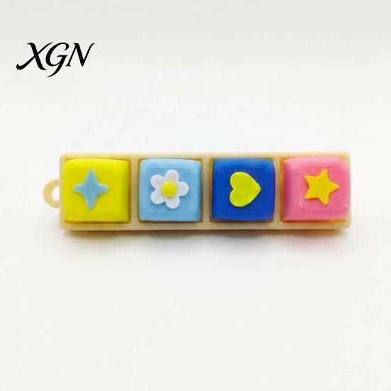 Travel-friendly Fidget Keyboard 3D Printed Toy 3/4/5/9 Keys Finger Clicker Mechanical Key Decompression Button Stress Relief Desk Feedback