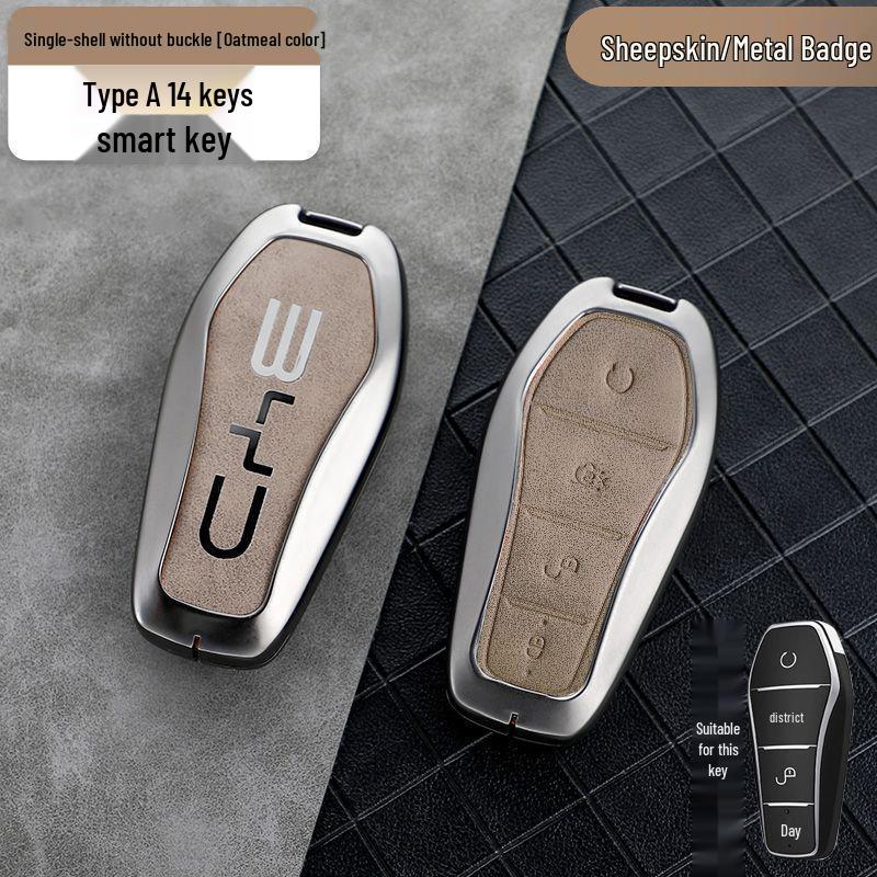 Compatible Key Case for BYD: Qin Plus DMi, Dolphin, Song Plus, Han EV, Yuan Pro, Tang, and E2 Models