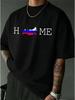 Oversized Thick T-Shirt with Russian Style Print