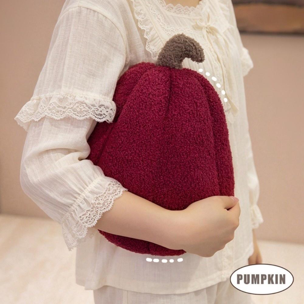 30cm Pumpkin Plush Pillow Red Stuffed Plushie Cute Plant Stuffed Doll  Party Prop