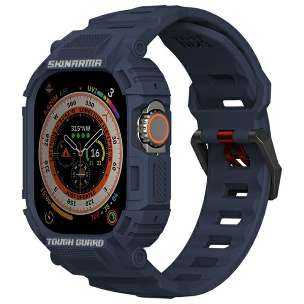 Super Merchant Etui & Armband 2-in-1 Skinarma Mecha Für Apple Watch 49mm Marineblau