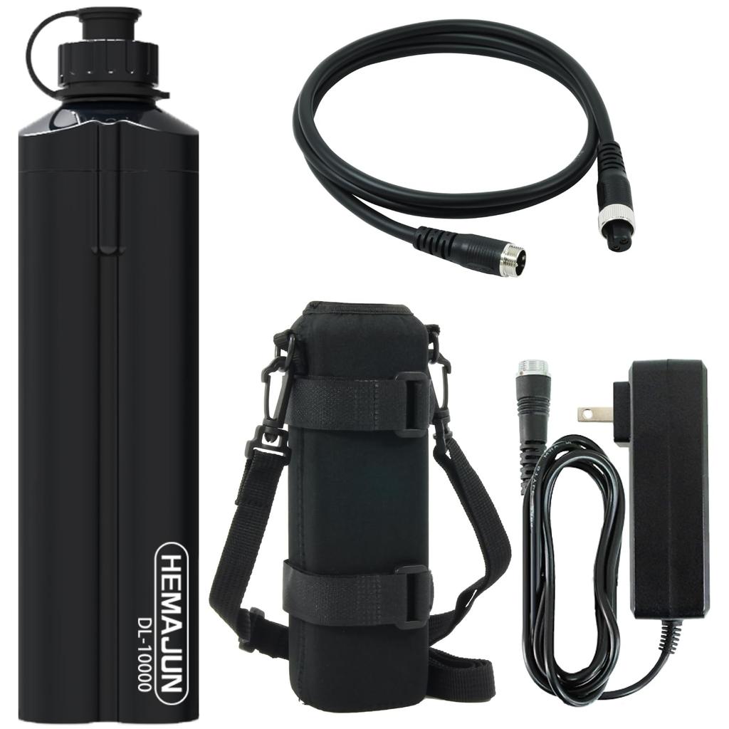 HEMAJUN 10000mAh Battery for Electric High Compatible with Daiwa and Shimano Electric Includes Rapid 2m Power and Dedicated Pouch Lithium-ion Reels,