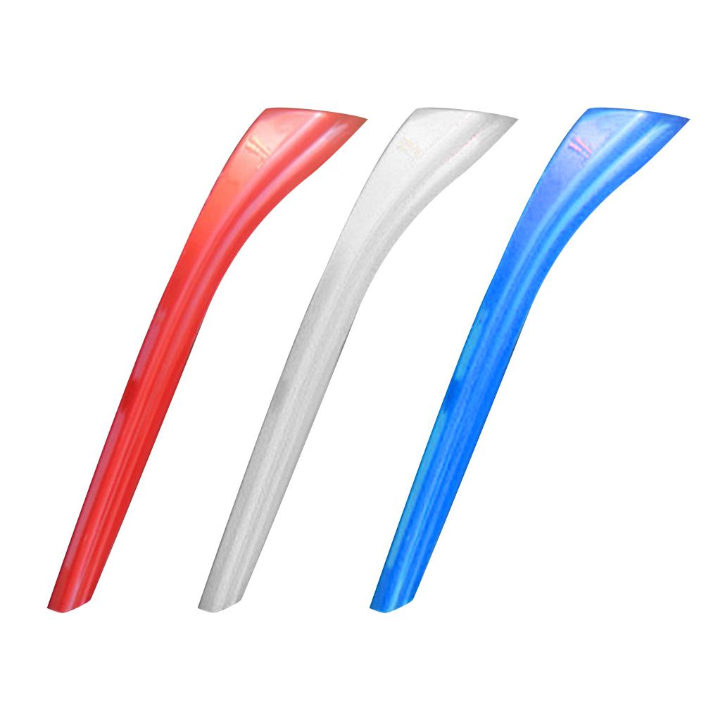 3pcs Replacement for Buick Excelle 15-17 Regal 14-16 Tricolor Stripe Car Decoration ABS Clips Front Grille Trim Sticker