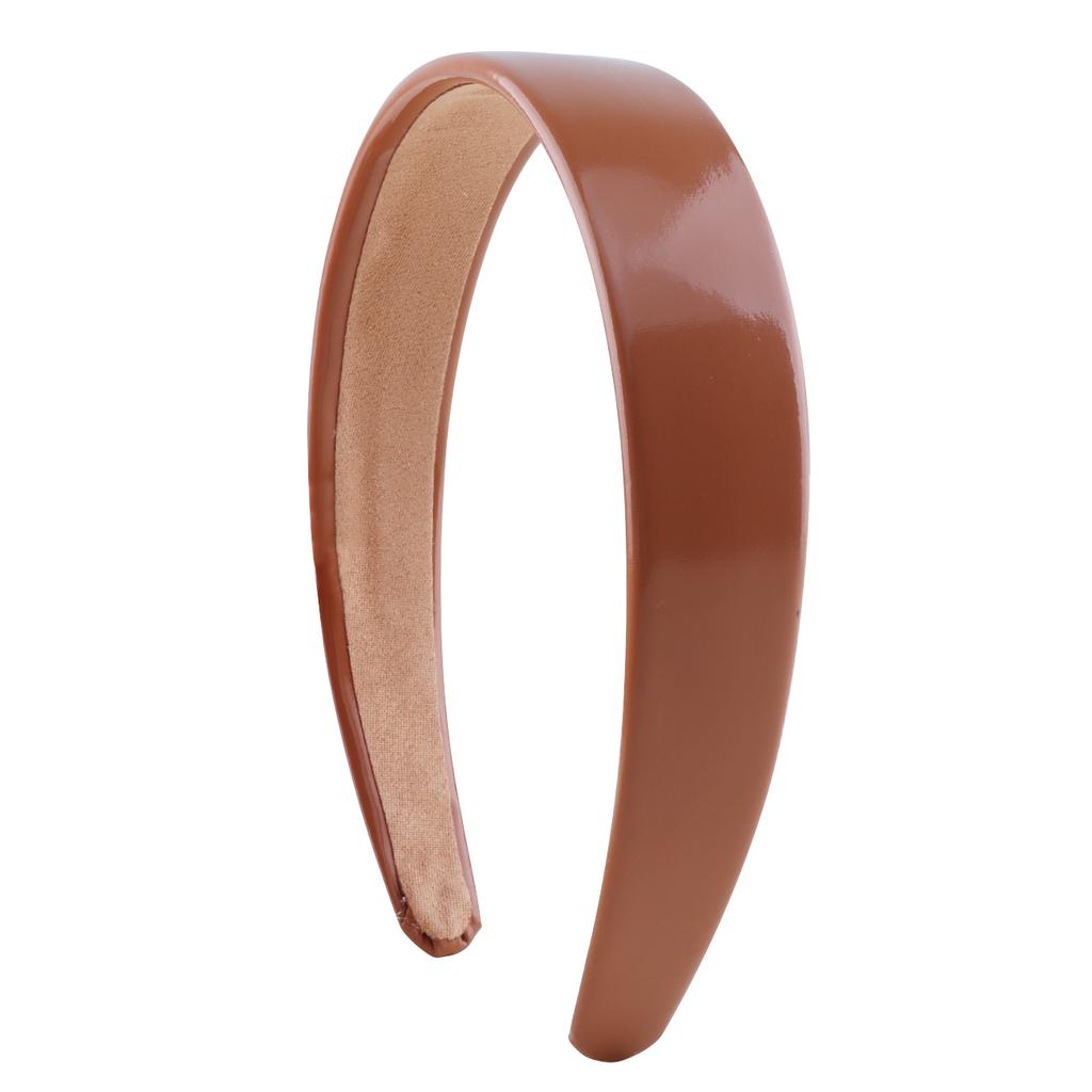Women's PU Leather Headband 3cm Wide Non-Slip Fashion Hair Accessories for Kids and Girls Children Party Headwear Hairbands