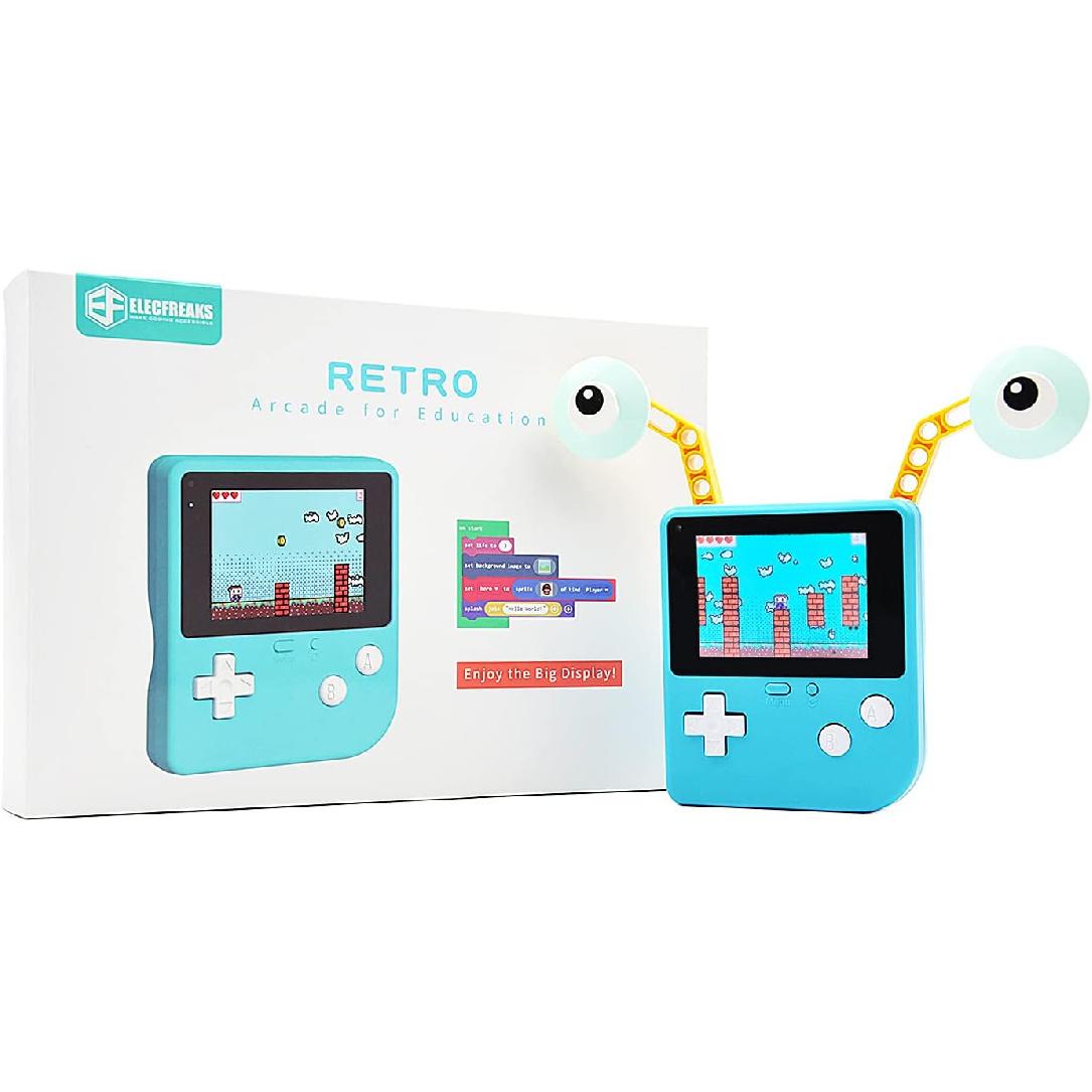 ELECFREAKS Retro Coding Arcade for Microsoft Makecode DIY Programmable Handheld Game Console Suitable for STEM Education, Kid Game Programming