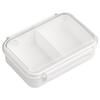 Feel Easy Tight Box, Freezer-Safe Lunch Box with Dividers, White, 650ml, Made In Japan, Dishwasher and Microwave Safe, Two-Point Locking, with Gas