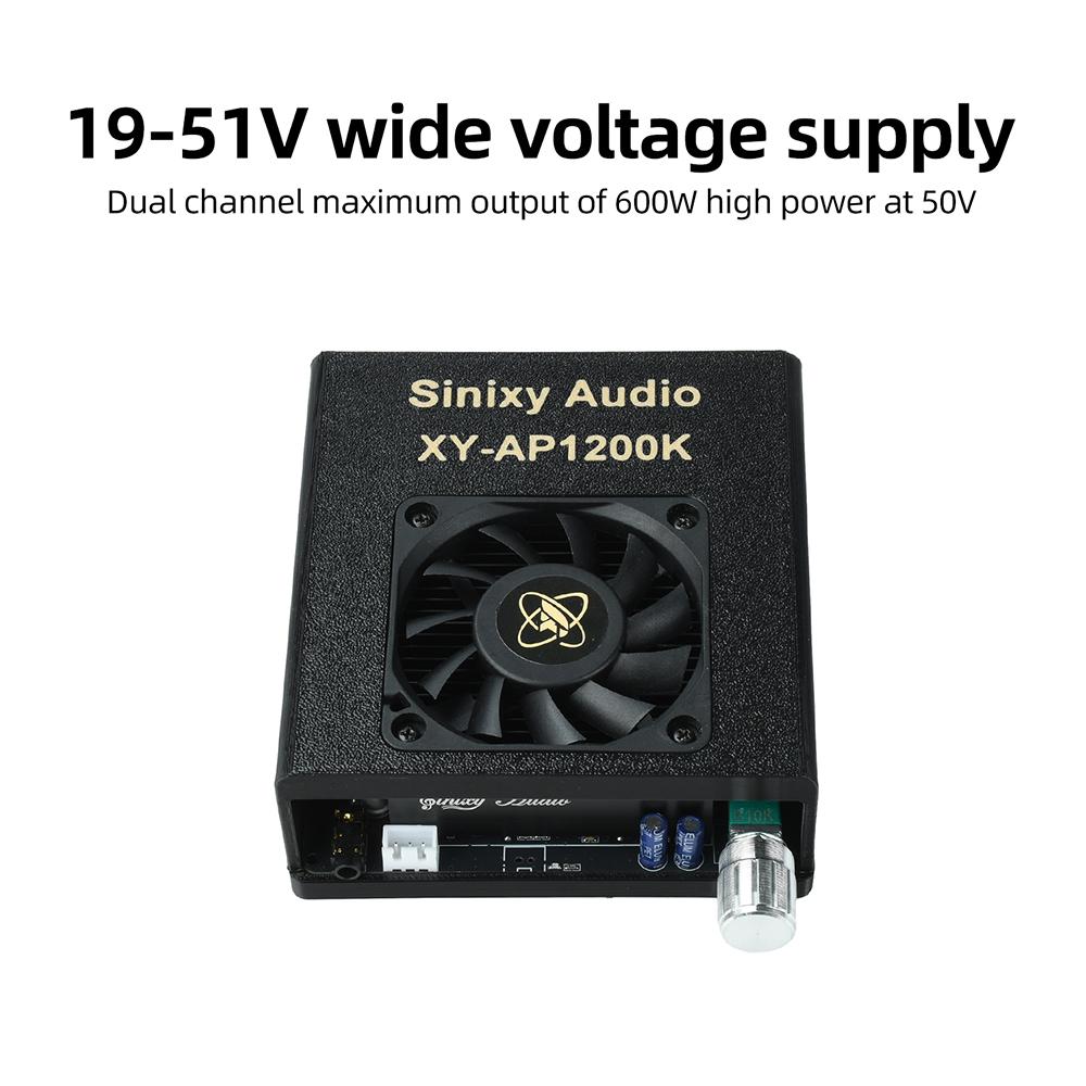 D Sınıfı Amplifikatör 600W+600W TPA3255 Çift Çekirdekli Dijital Güç Amplifikatörü Modülü XY-AP1200K Hoparlör DIY Ses için Fan Soğutmalı