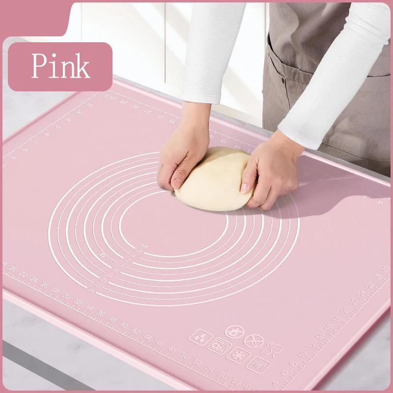 Thickened Non-Stick Silicone Pastry Mat Kitchen Food Grade Pizza Noodle Dough Kneading Pad Kitchen Baking Supplies