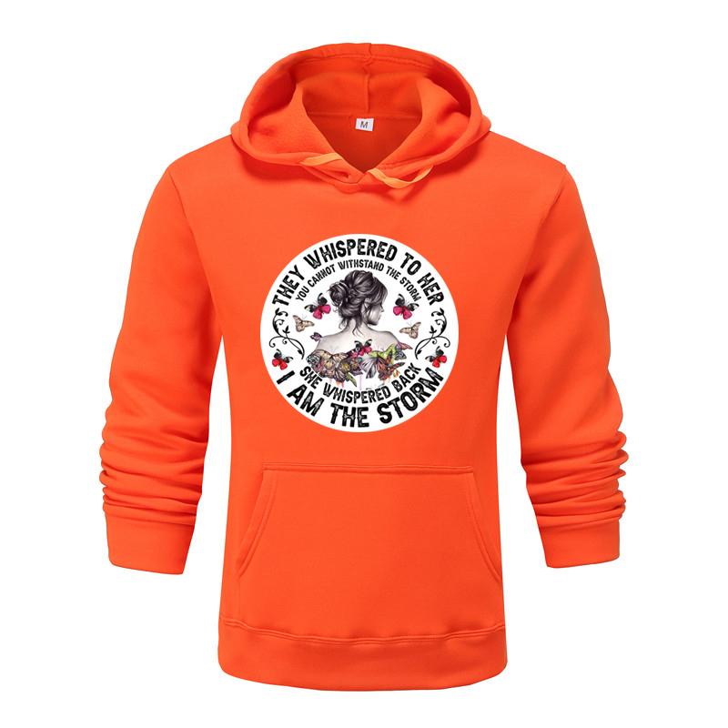 

Осенне-зимняя новая индивидуальная одежда с принтом для мужчин и женщин, толстовка с капюшоном для любителей, пуловер для бега, спортивная толстовка 3XL оранжевый