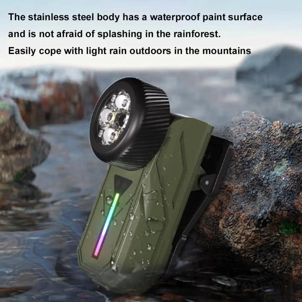 EDC Clip Flashlight Magnetic 90° Adjustable Lamp Head Gesture Sensing Work Light With UV Light Rechargeable Mini Pocket Lamp