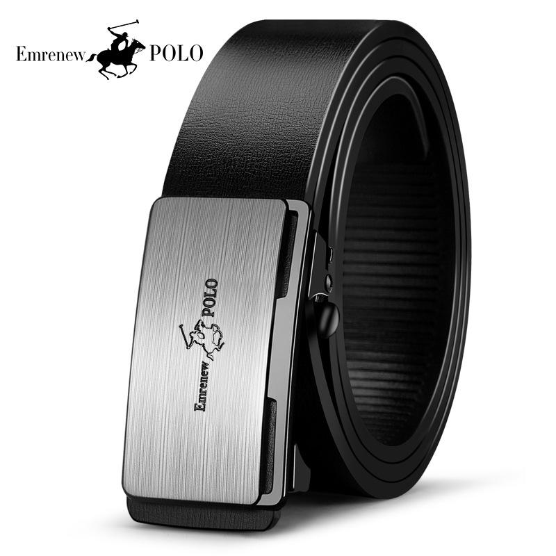 

Мужской ремень из натуральной кожи Ampri Paolo с автоматической пряжкой - Модный, универсальный и повседневный корейский стиль для молодых и среднего возраста бизнесменов. 110cm