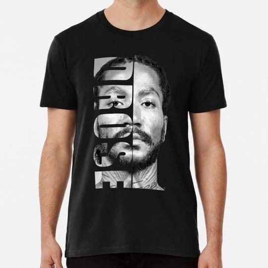 Футболка Derrick Rose Drose Черно-белая Размеры от S до 5XL Сделано в США S