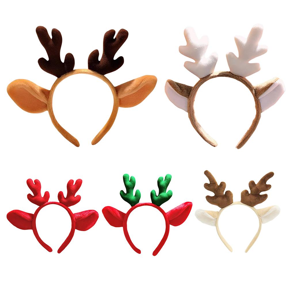 Reindeer Antlers Headband Cute Antler Headband Reindeer Headband for Women Holiday Party Decorations