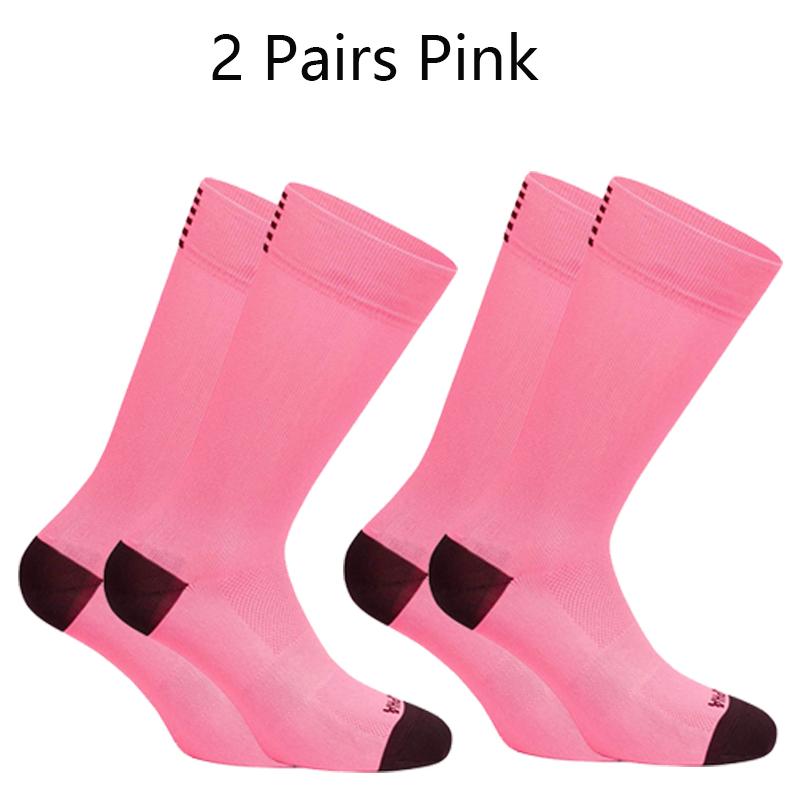 2 Pairs Cycling Socks Men High Quality Professional Competition Brand Sport Riding Soccer Sock Mesh Breathable Road Bicycle Sock