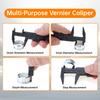 0-80 Mm / 0-3 Inch Metric & Imperial Scale Black / Blue / Red Plastic Vernier Caliper For Carpentry / Jewelry Measuring / Student, Mini Measuring Tool