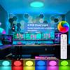 30CM RGBCW LED Ceiling Lights Round Panel Remote Control Dimmable Recessed Downlight Color Changing Lamp Bedroom Kitchen 24W