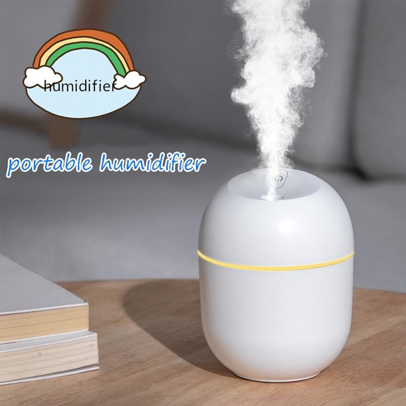 220ml Mini Portable Water Drop Air Humidifier USB Desktop Indoor Household Mute Air Atomization Humidifier 220ml белый