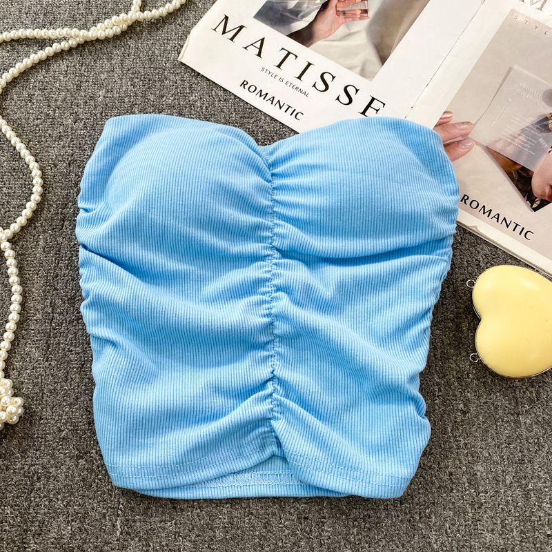 Pure Sweet Sexy Sexy Short Chest-Wrapped Vest Women's Outerwear Stylish Silm Bottoming Sleeveless Tube Top Tops