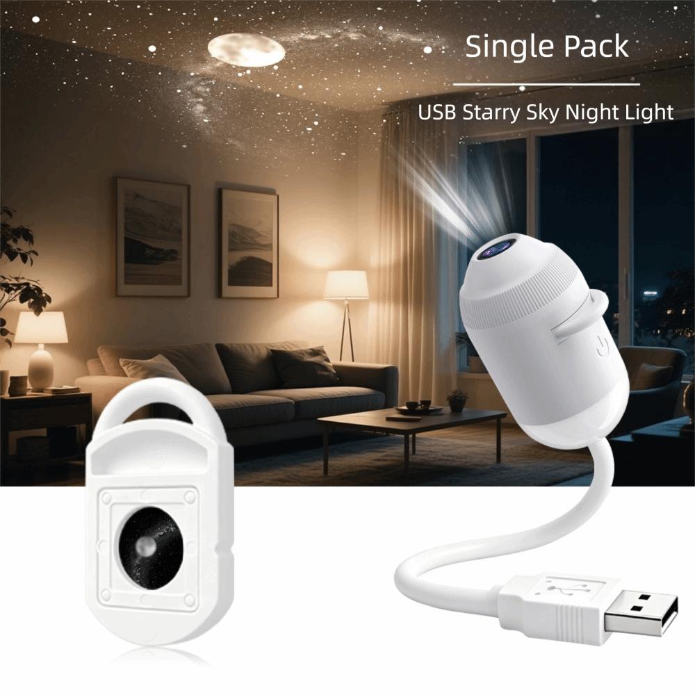 High-definition Galaxy Star Projector Flexible Gooseneck Atmosphere Lamp Holographic Projector Car