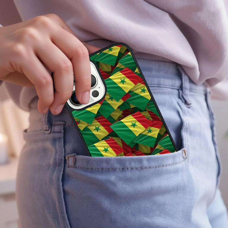 Senegal Flagge Handyhülle Für iPhone 17 Air 15 16e 14 13 Pro Max Coque 12 11 Pro Max PLUS Hülle